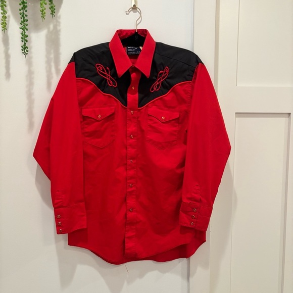 Wrangler Other - Wrangler Cowboy Cut Regular Fit Single Needle Tailoring Western Shirt 16-35